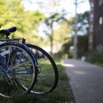 Bike in front of house