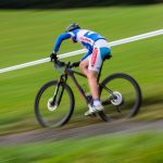 Racer cycling